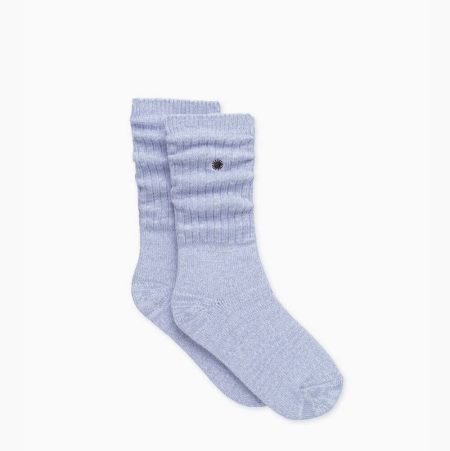 UGG Rib Knit Slouchy Crew Blue Socks for Women (OTJA14705)